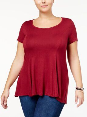 Celebrity Pink Womens Trendy Plus Size Swing T-Shirt Size 1X